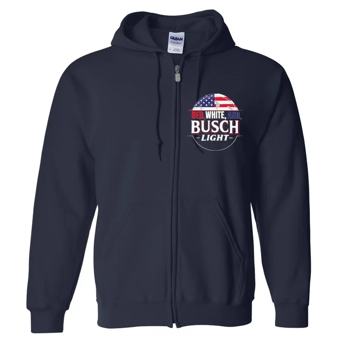 Red White Blue4th Of July Full Zip Hoodie