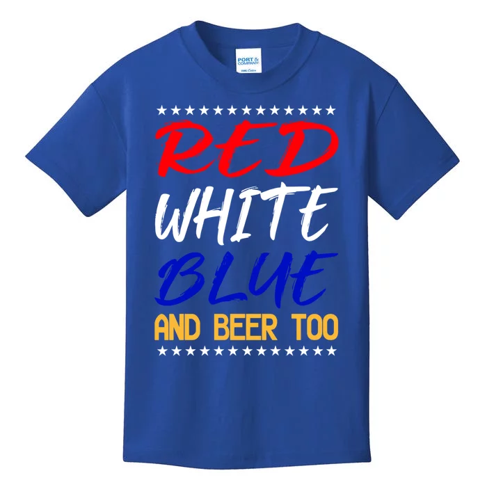 Red White Blue National Beer Day Gift Kids T-Shirt