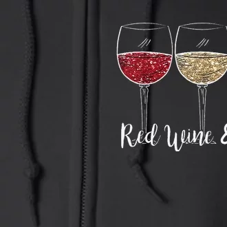 Red Wine & Blue 4th of July wine Red White Blue Wine Glasses Full Zip Hoodie