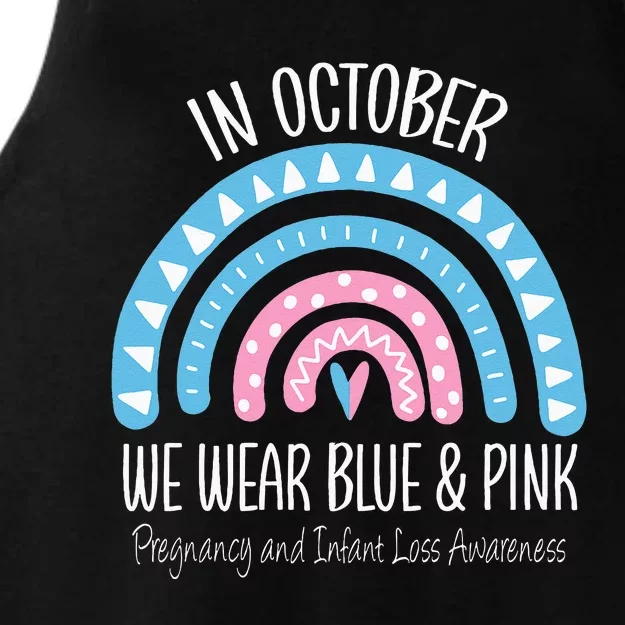 Rainbow Wear Blue Pink Pregnancy And Infant Loss Awareness Ladies Tri-Blend Wicking Tank