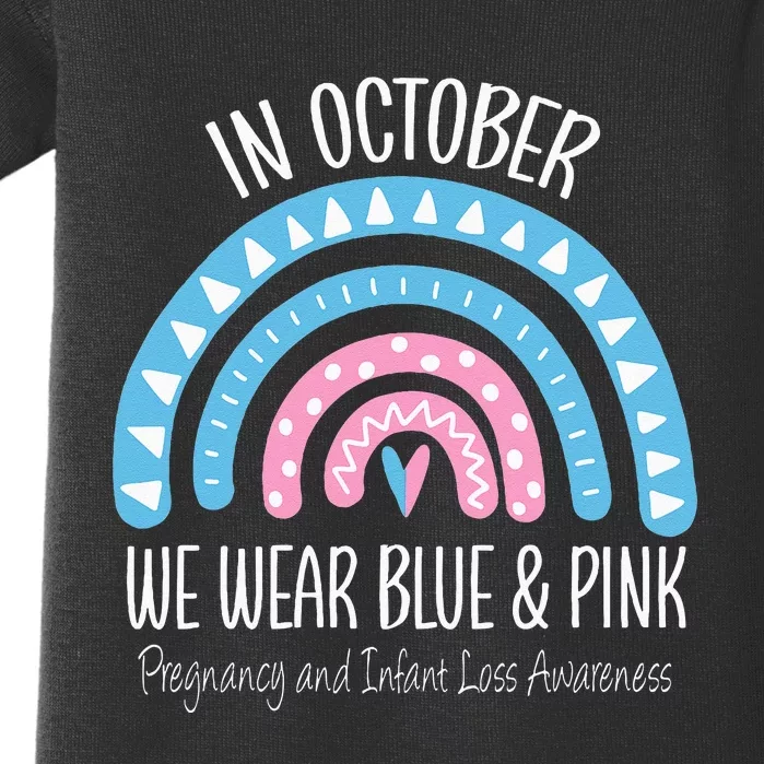 Rainbow Wear Blue Pink Pregnancy And Infant Loss Awareness Baby Bodysuit