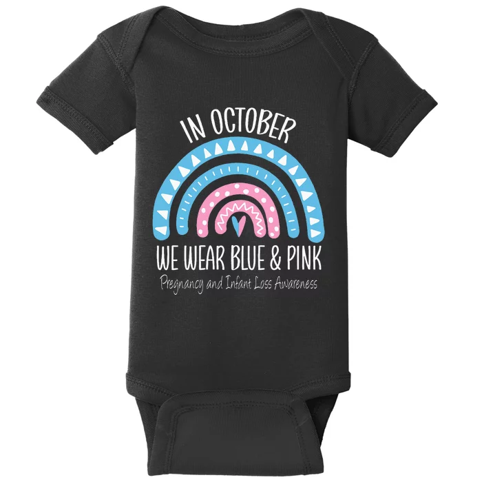 Rainbow Wear Blue Pink Pregnancy And Infant Loss Awareness Baby Bodysuit