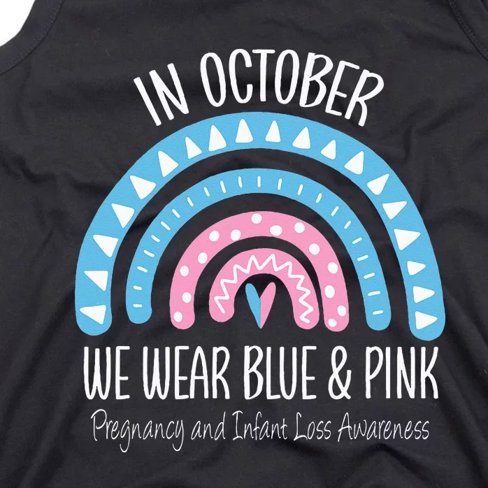 Rainbow Wear Blue Pink Pregnancy And Infant Loss Awareness Tank Top