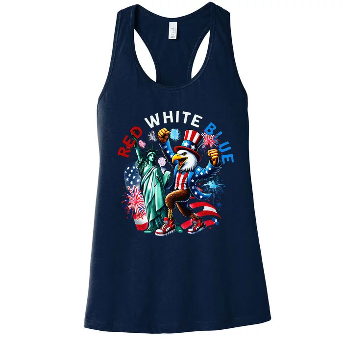 Red White Blue Women's Racerback Tank