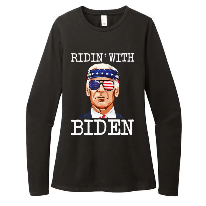 Ridin With Biden Vote Pro Joe Biden For President Womens CVC Long Sleeve Shirt