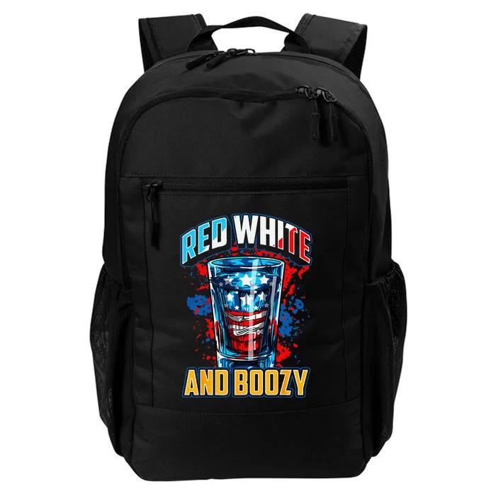 Red White & Boozy Patriotic American Whiskey Drinker Alcohol Daily Commute Backpack