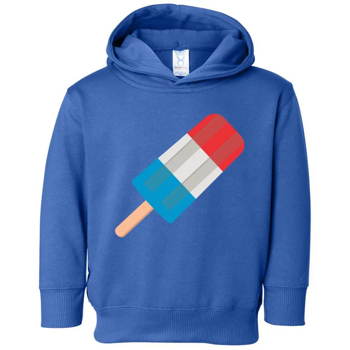 Red White Blue Popsicle Gift Toddler Hoodie