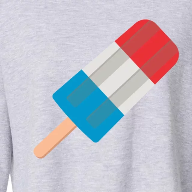 Red White Blue Popsicle Gift Cropped Pullover Crew