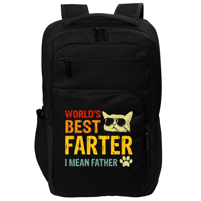 Retro Worlds Best Farter I Mean Father Best Cat Dad Ever Impact Tech Backpack