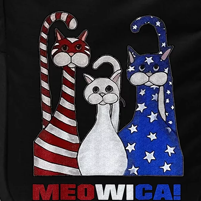 Red White Blue Cat USA Flag 4th Of July Patriotic Cat Lover Impact Tech Backpack