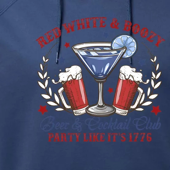 Red White & Boozy Beer Club Performance Fleece Hoodie