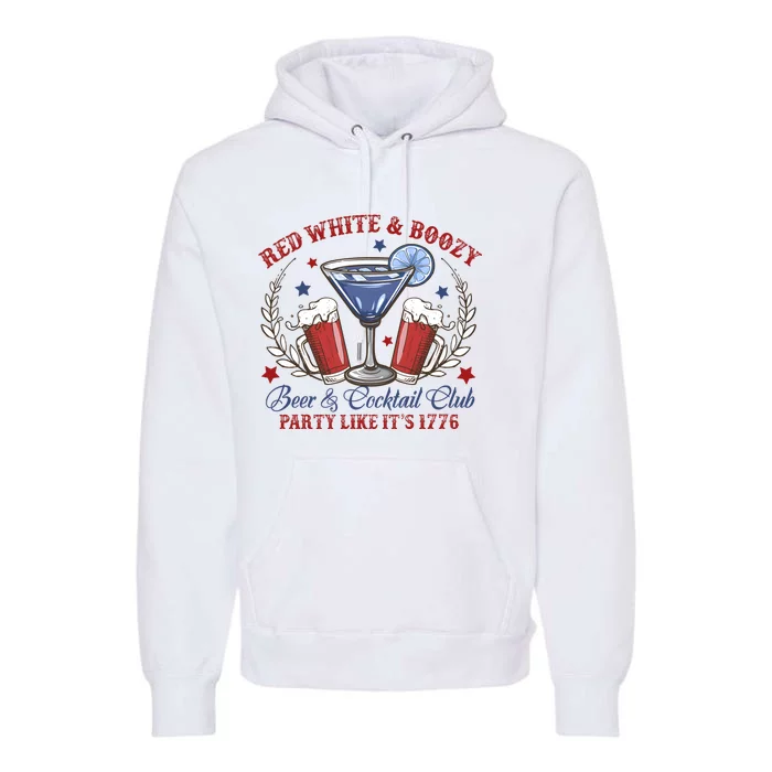 Red White & Boozy Beer Club Premium Hoodie