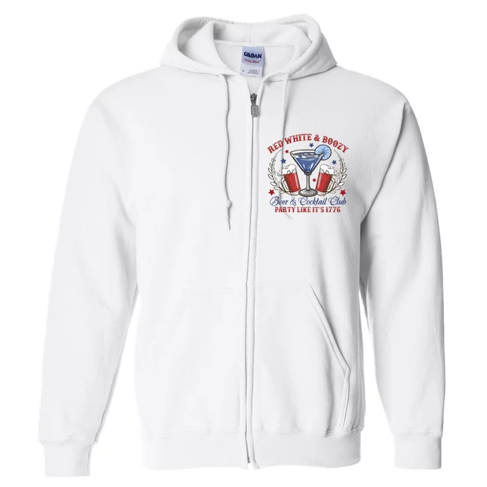 Red White & Boozy Beer Club Full Zip Hoodie