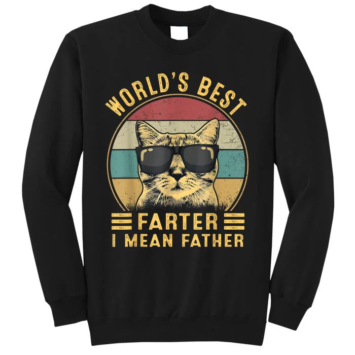 Retro Worlds Best Farter I Mean Father Best Cat Dad Ever Sweatshirt