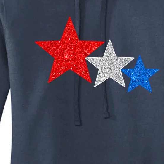 Red White Blue American Flag 4th Of July Mom Mama Gift Women's Pullover Hoodie