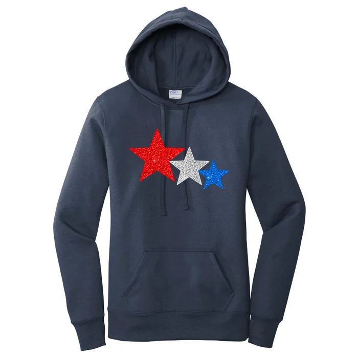 Red White Blue American Flag 4th Of July Mom Mama Gift Women's Pullover Hoodie