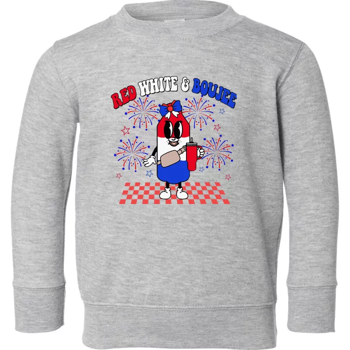 Red White & Boujee Toddler Sweatshirt