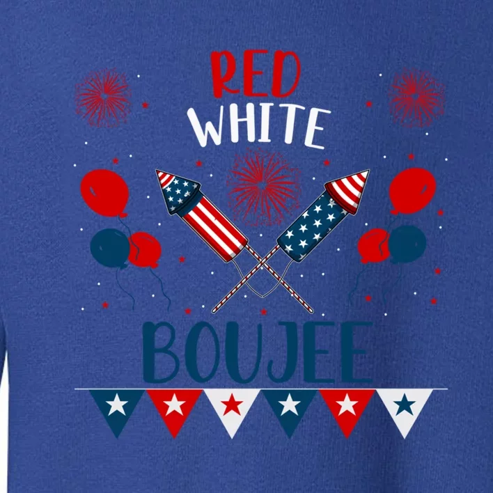 Red White Boujee Gift Toddler Sweatshirt