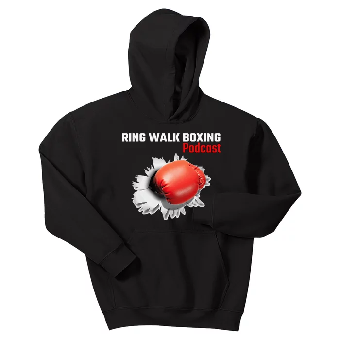 Ring Walk Boxing Podcast Kids Hoodie