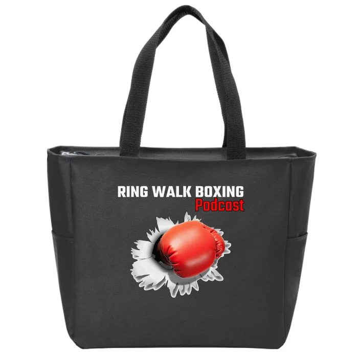 Ring Walk Boxing Podcast Zip Tote Bag