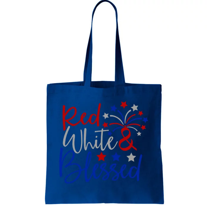 Red White Blessed 4th Of July Gift Tote Bag