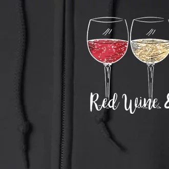 Red Wine Blue 4th Of July Wine Red White Blue Wine Glasses Full Zip Hoodie