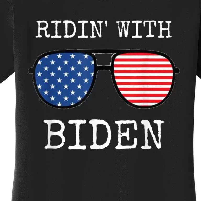 Ridin With Biden Cool Uncle Joe USA Aviator Vote 2020 Women's T-Shirt