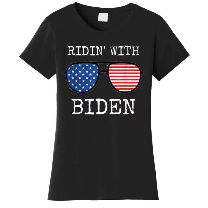 Ridin With Biden Cool Uncle Joe USA Aviator Vote 2020 Women's T-Shirt