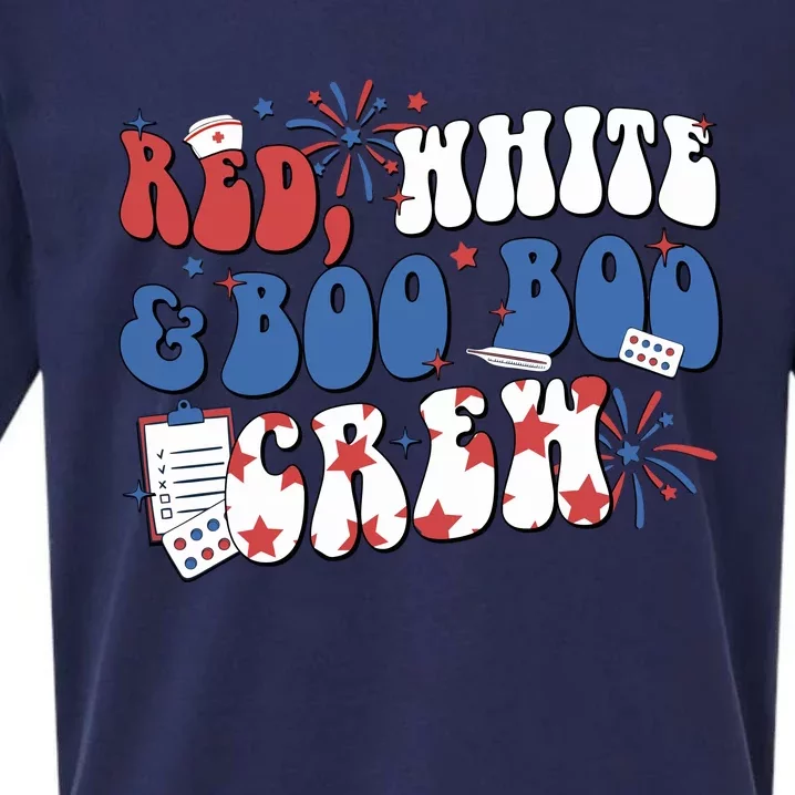 Red White Boo Boo Crew 4th July Sueded Cloud Jersey T-Shirt