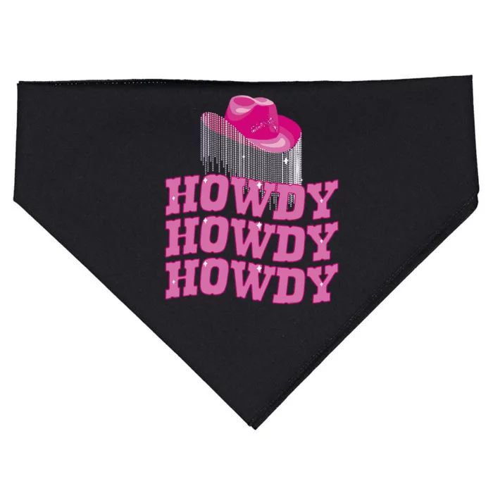 Rodeo Western Country Southern Cowgirl Hat Howdy USA-Made Doggie Bandana