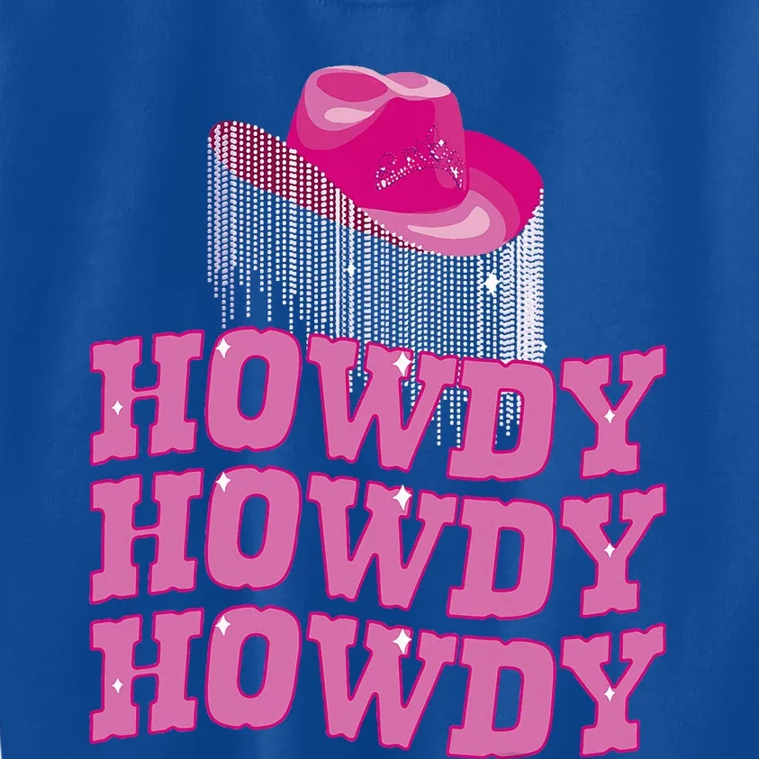 Rodeo Western Country Southern Cowgirl Hat Howdy Kids Sweatshirt