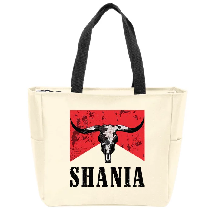 Retro Western Cowboy Cowgirl Vintage Zip Tote Bag