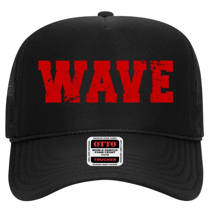 Red Wave Conservative High Crown Mesh Trucker Hat