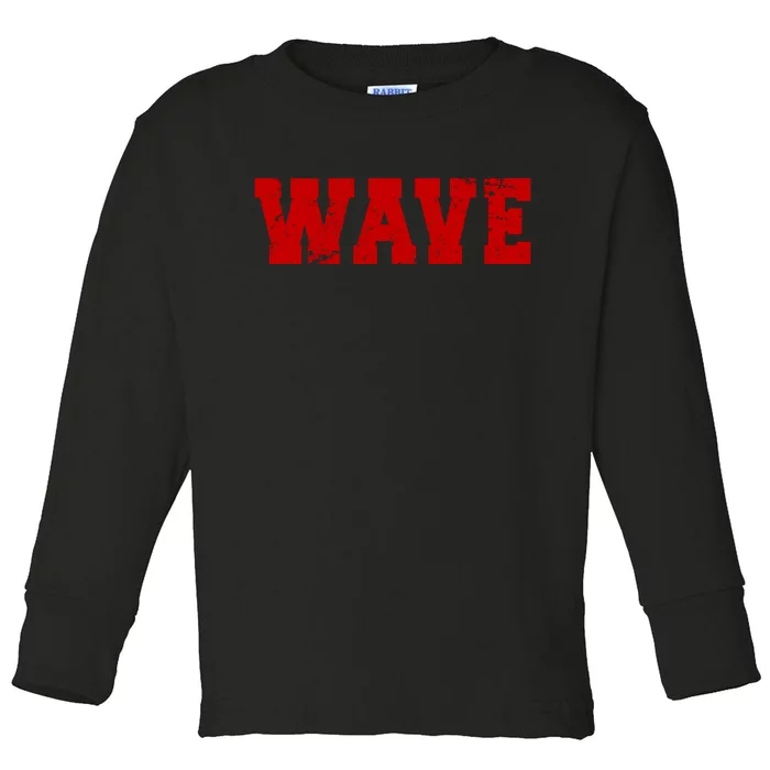 Red Wave Conservative Toddler Long Sleeve Shirt