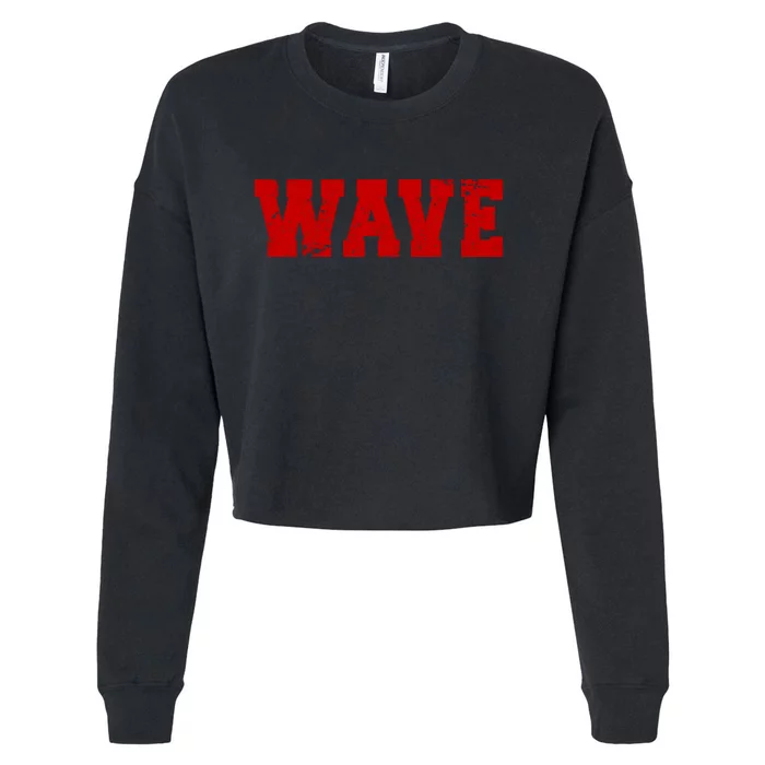 Red Wave Conservative Cropped Pullover Crew