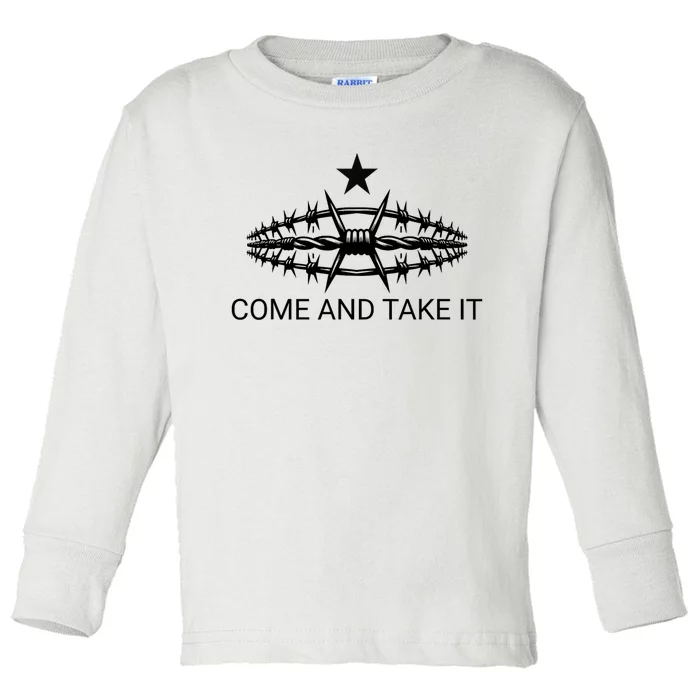 Razor Wire Come And Take It Supreme Court Texas Border 2024 Toddler Long Sleeve Shirt