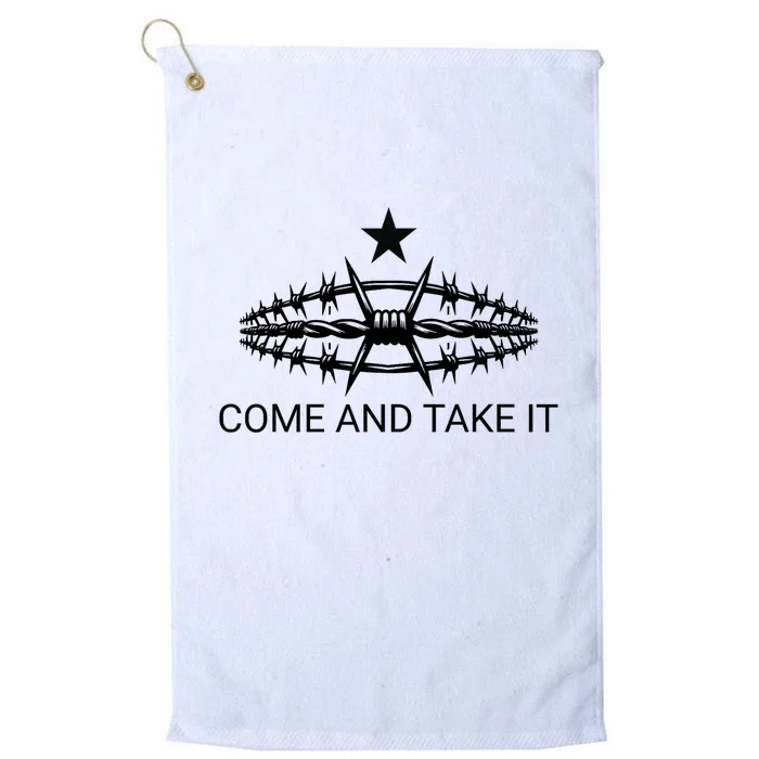 Razor Wire Come And Take It Supreme Court Texas Border 2024 Platinum Collection Golf Towel