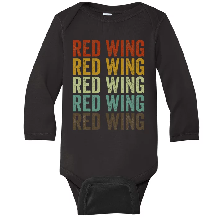 Red Wing City Retro Baby Long Sleeve Bodysuit