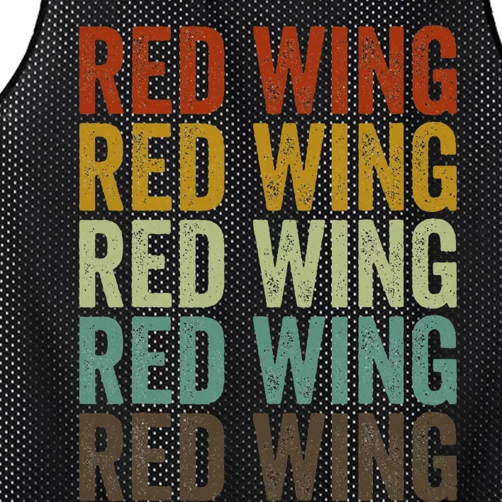 Red Wing City Retro Mesh Reversible Basketball Jersey Tank