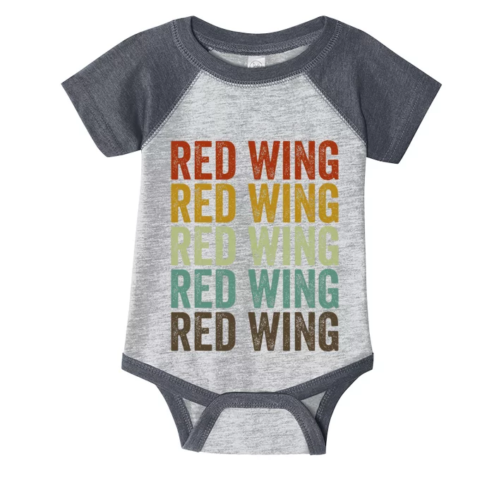 Red Wing City Retro Infant Baby Jersey Bodysuit