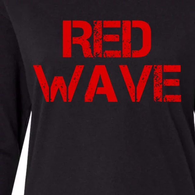 Red Wave Conservative Political Womens Cotton Relaxed Long Sleeve T-Shirt