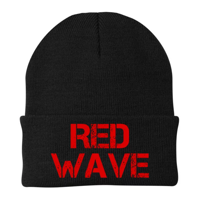 Red Wave Conservative Political Knit Cap Winter Beanie