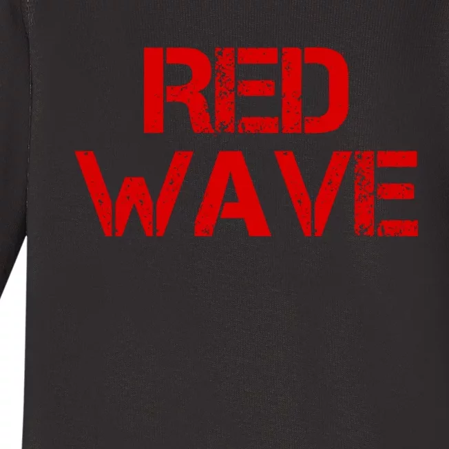 Red Wave Conservative Political Baby Long Sleeve Bodysuit