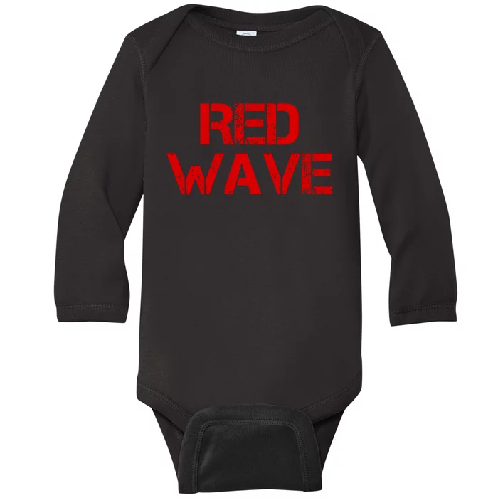 Red Wave Conservative Political Baby Long Sleeve Bodysuit