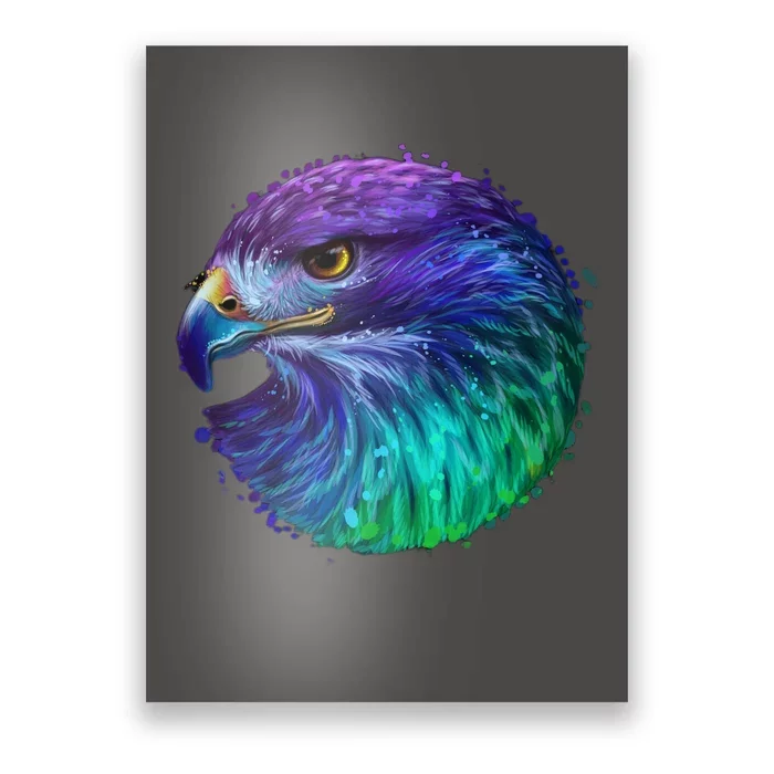 Realistic Water Colored Eagle Poster