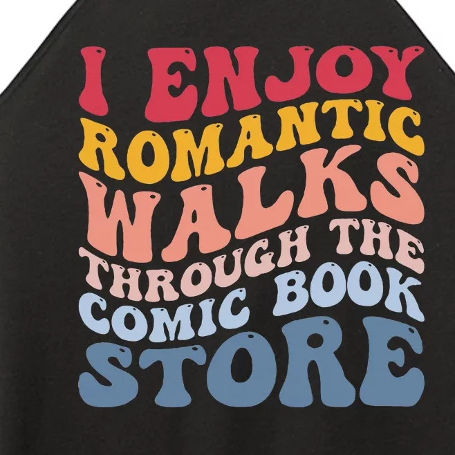 Romantic Walks Comic Book Store Women’s Perfect Tri Rocker Tank