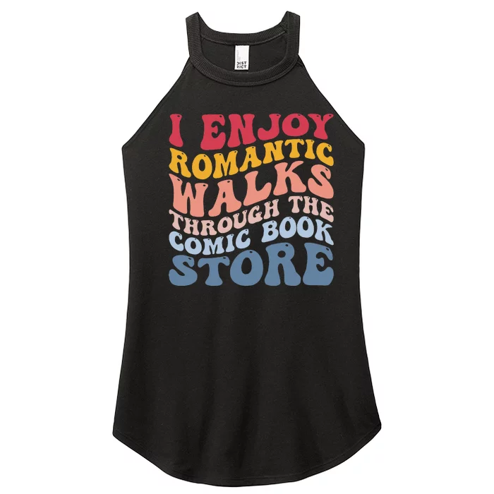 Romantic Walks Comic Book Store Women’s Perfect Tri Rocker Tank