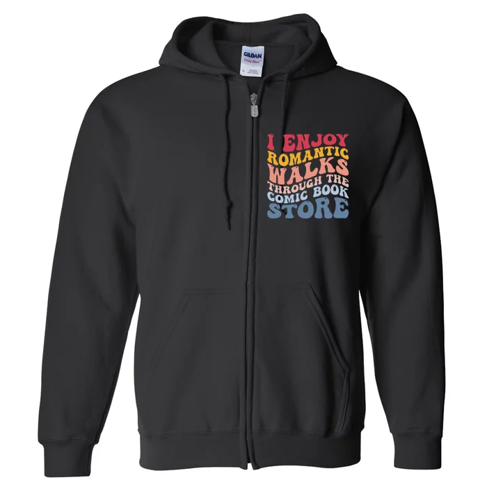 Romantic Walks Comic Book Store Full Zip Hoodie