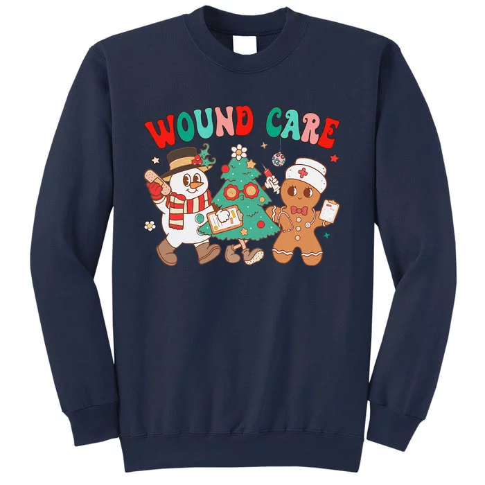 Retro Wound Care Crew Christmas Wounds Specialist Nursing Sweatshirt