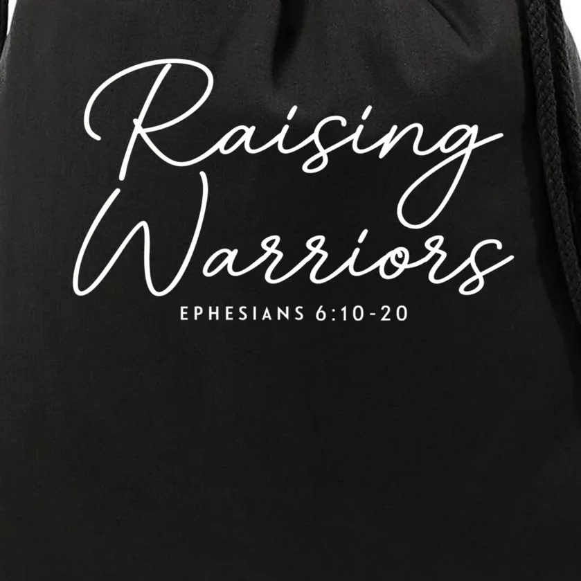 Raising Warriors Christian Bible Verse Religious Baptism Drawstring Bag